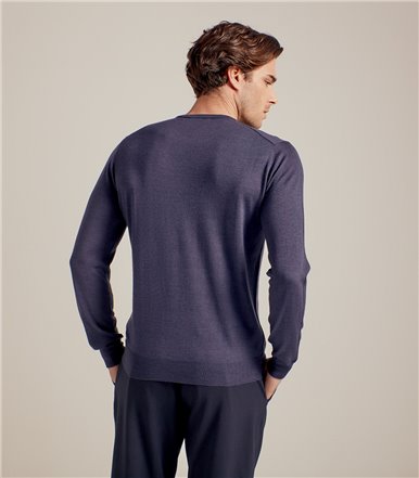 CREWNECK SWEATER - WOOL SILK CASHMERE