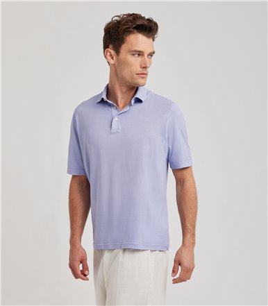 COTTON CREPE BASIC POLO